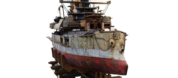 "Raiser" Sculpture Wooden Ship - Image 6