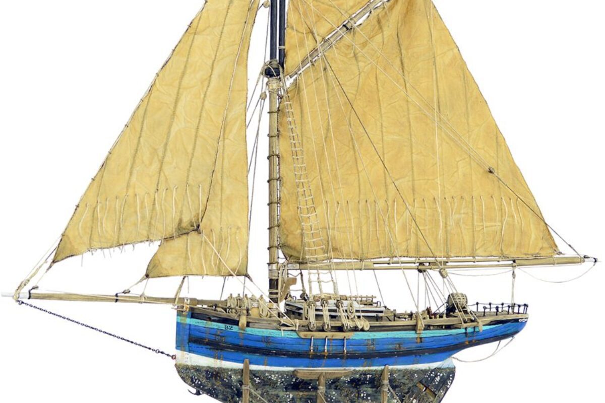 Sailing Yacht Sculpture | Blue Zephyr