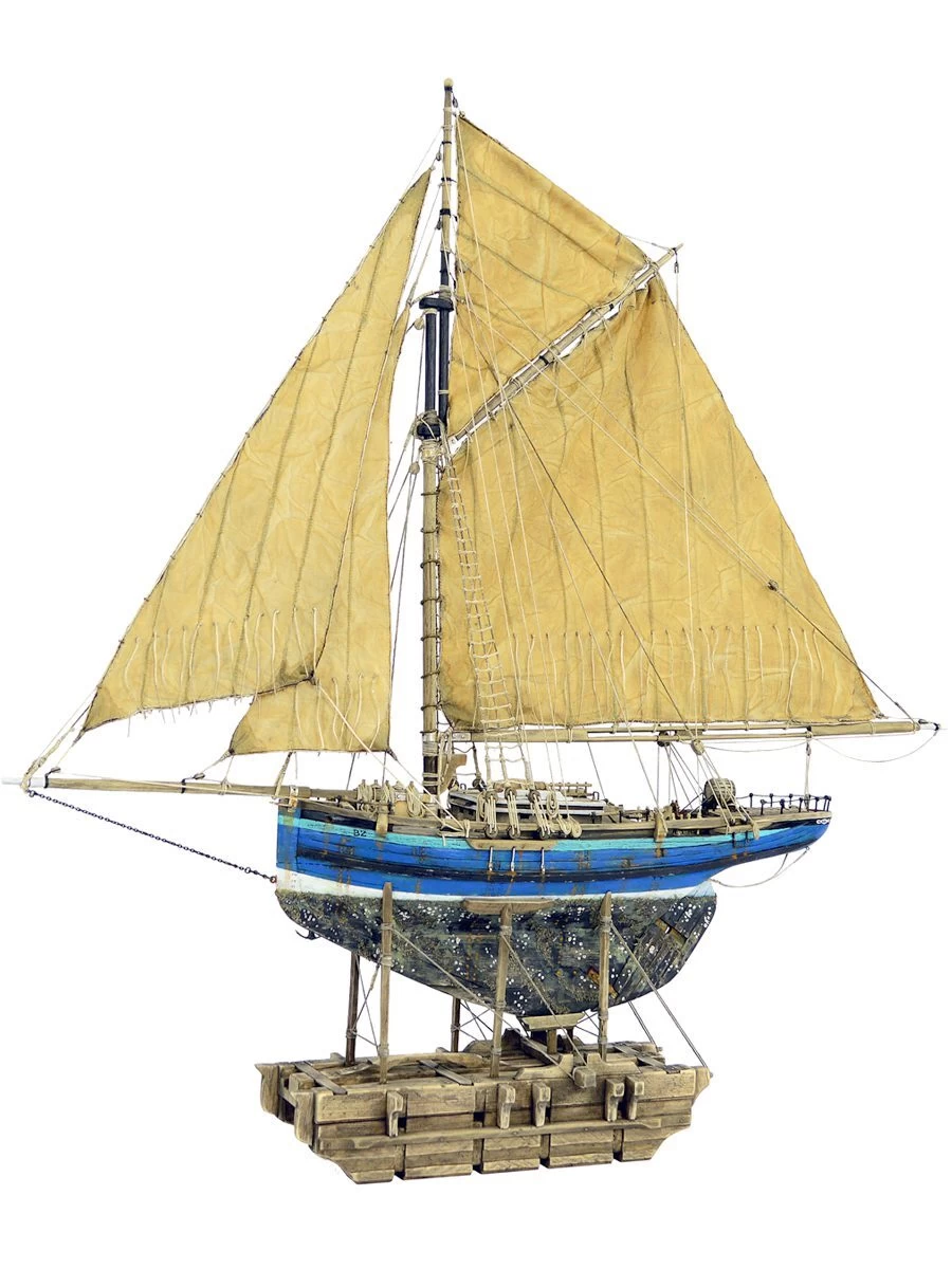 Sailing Yacht Sculpture | Blue Zephyr