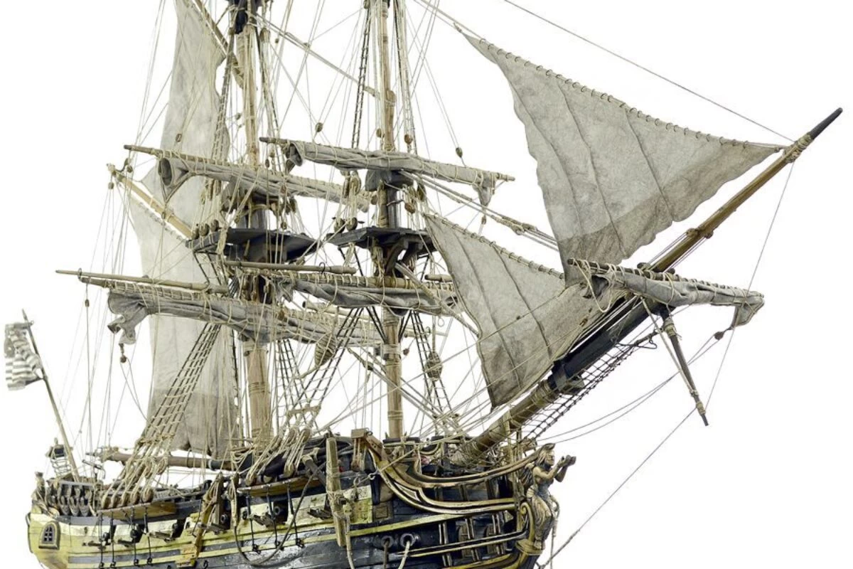 The 'Horison Light' — A conceptual expedition ship sculpture, blending artistry with maritime exploration.