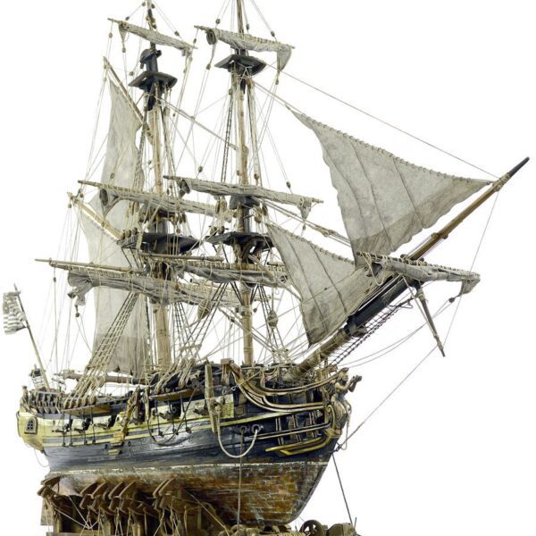 The 'Horison Light' — A conceptual expedition ship sculpture, blending artistry with maritime exploration.