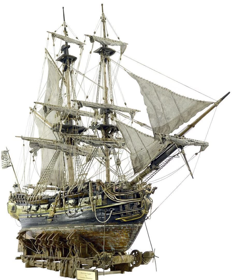 The 'Horison Light' — A conceptual expedition ship sculpture, blending artistry with maritime exploration.