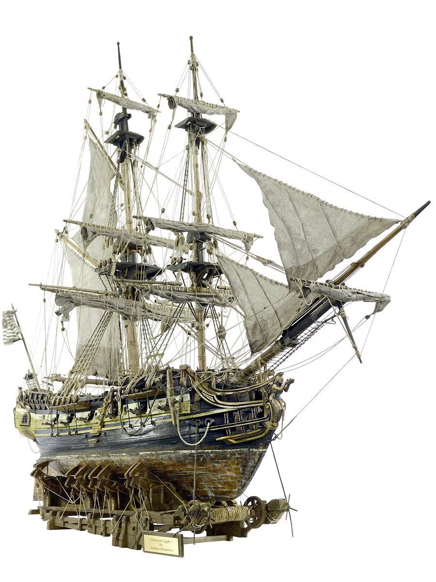 The 'Horison Light' — A conceptual expedition ship sculpture, blending artistry with maritime exploration.