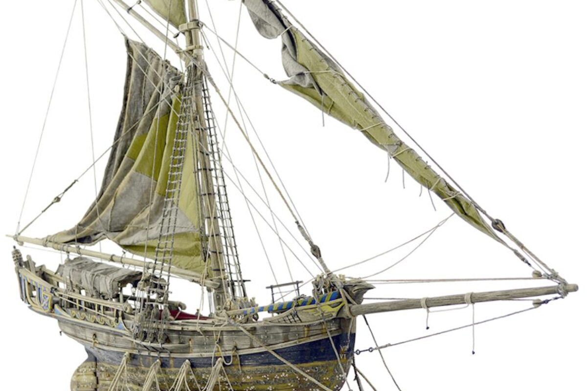 Racing Yacht Sculpture Wooden Ship | Raven
