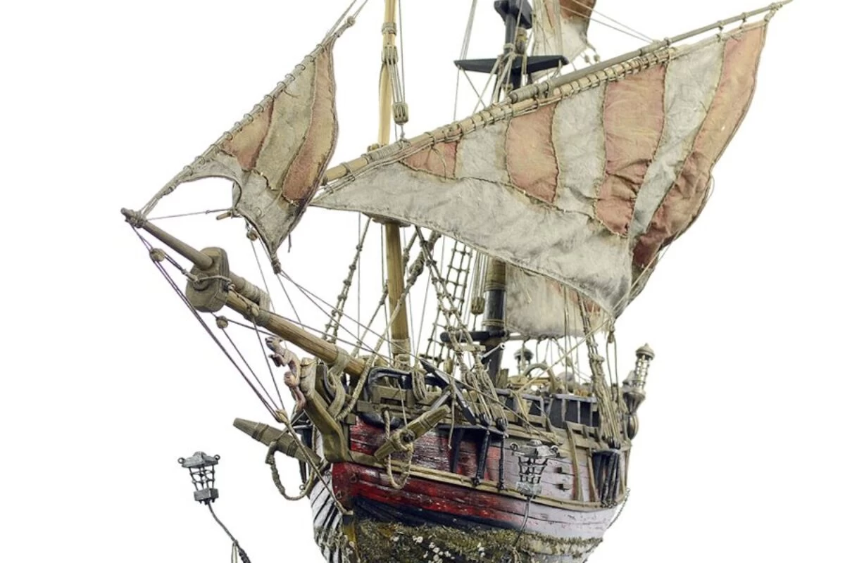 Regatta Racing Yacht Sculpture Wooden Ship | Red Fox