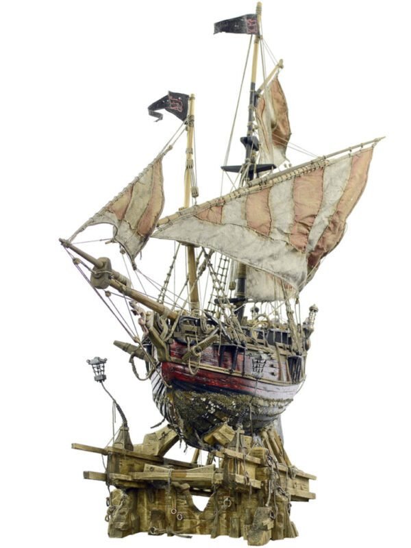 Regatta Racing Yacht Sculpture Wooden Ship | Red Fox