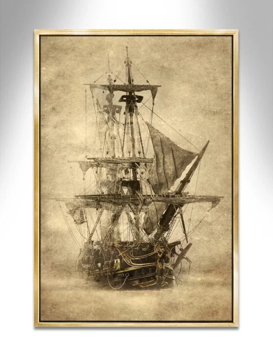 Horizon Light Nautical Art – Mystic, limited edition canvas print, featuring stunning maritime tones and signed by the artist.