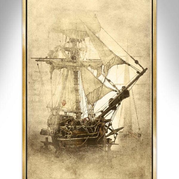 Morning at The Port – A serene, limited-edition nautical art canvas print capturing the beauty of the harbor at dawn, signed by the artist.