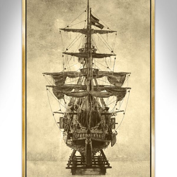 Quaestor Dry Dock Front – A stunning, limited-edition nautical art canvas print showcasing the striking front view of a dry dock, signed by the artist.