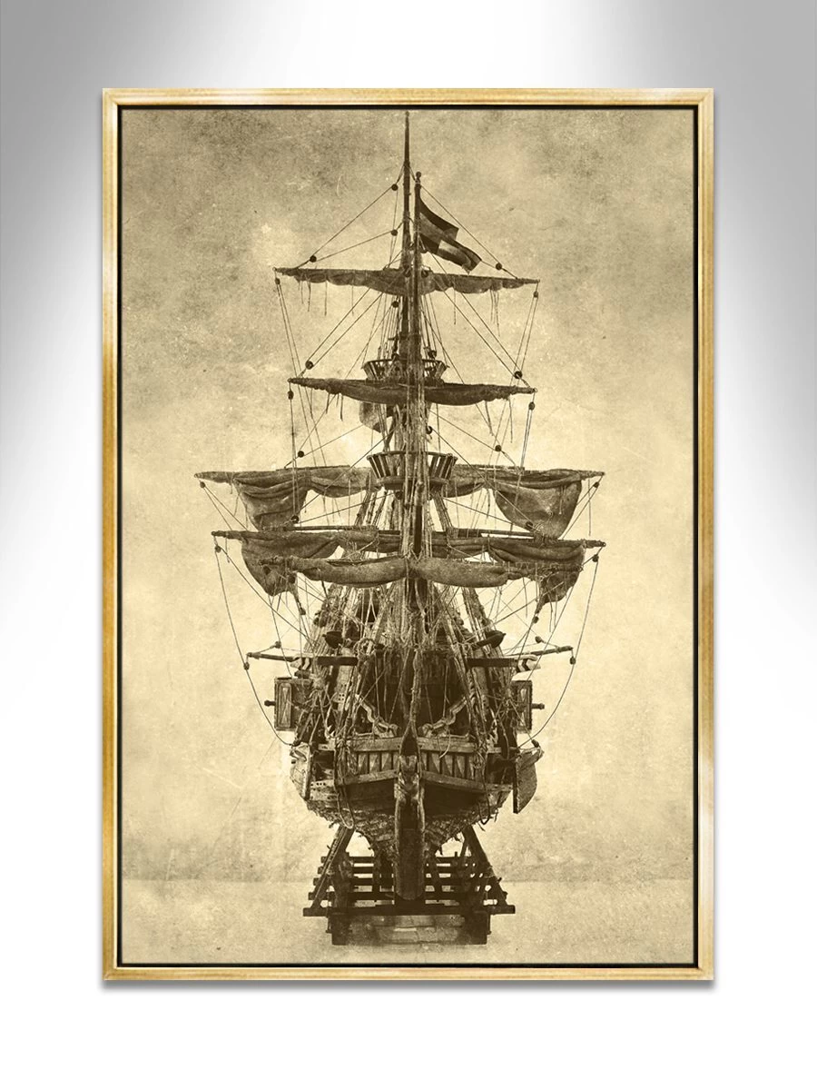 Quaestor Dry Dock Front – A stunning, limited-edition nautical art canvas print showcasing the striking front view of a dry dock, signed by the artist.