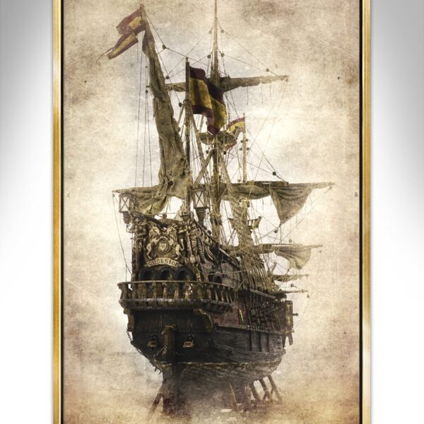 Quaestor Dry Dock Mist – A captivating, limited-edition nautical art canvas print showcasing the misty ambiance of a dry dock, signed by the artist.