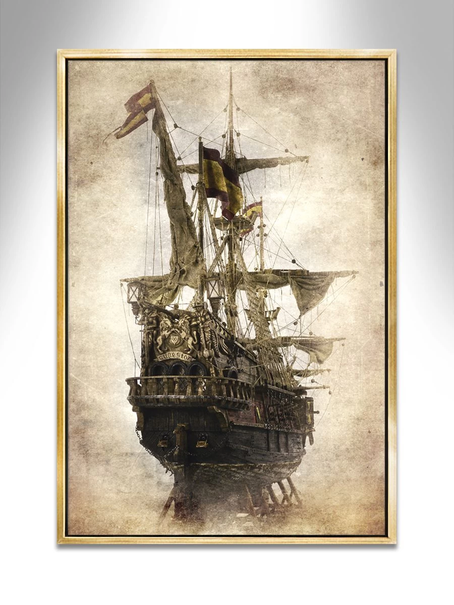 Quaestor Dry Dock Mist – A captivating, limited-edition nautical art canvas print showcasing the misty ambiance of a dry dock, signed by the artist.
